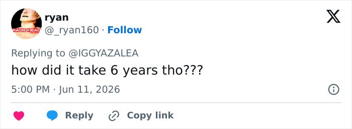 Tweet asking why citizenship took six years Tweet asking why citizenship took six years