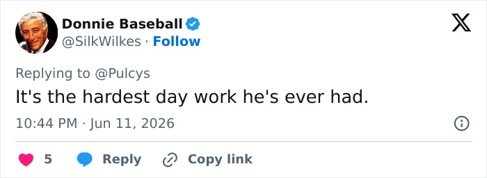 Social media comment on Looksmaxxer Clavicular's hardest day work