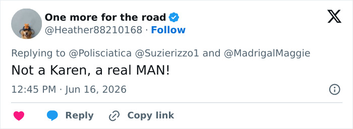 Tweet supporting man as real man amid male Karen harassment in restroom Tweet supporting man as real man amid male Karen harassment in restroom