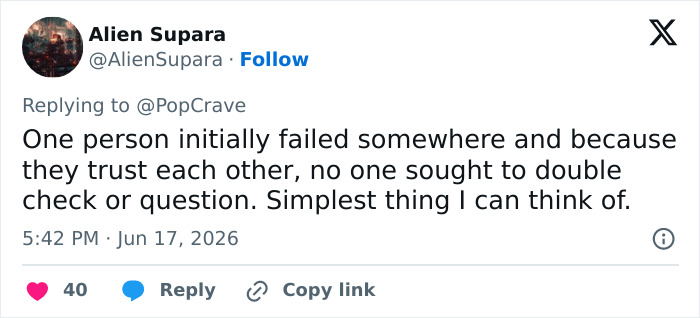 Screenshot of a tweet by Alien Supara discussing trust and failure in relation to the rope jumping tragedy. Screenshot of a tweet by Alien Supara discussing trust and failure in relation to the rope jumping tragedy.