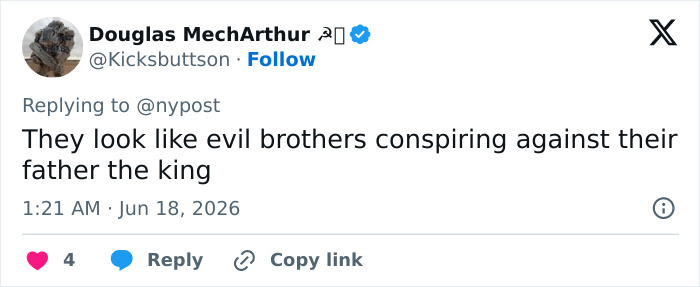 Twitter screenshot: Douglas MechArthur's tweet on Gavin Newsom, Justin Trudeau, and World Cup confessions. Twitter screenshot: Douglas MechArthur's tweet on Gavin Newsom, Justin Trudeau, and World Cup confessions.
