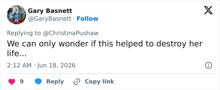 Tweet by Gary Basnett, discussing if Diddy and Ashton Kutcher's troubling history destroyed the Lilo & Stitch actress's life.