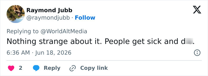 Tweet by Raymond Jubb, discussing the passing of the Lilo & Stitch actress and Diddy and Ashton Kutcher.