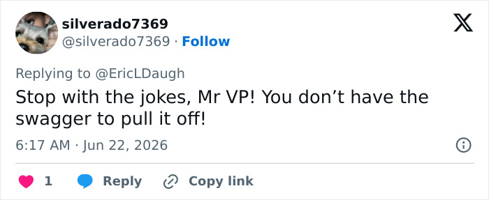 A social media post asking JD Vance to stop making jokes about his marriage. A social media post asking JD Vance to stop making jokes about his marriage.
