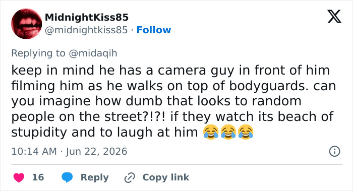 A social media comment from MidnightKiss85 reacting to a looksmaxxer clavicular's sad admission and public antics. A social media comment from MidnightKiss85 reacting to a looksmaxxer clavicular's sad admission and public antics.
