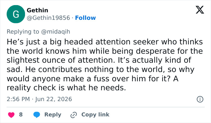 Screenshot of a tweet from Gethin @Gethin19856 about Looksmaxxer Clavicular in Paris. Screenshot of a tweet from Gethin @Gethin19856 about Looksmaxxer Clavicular in Paris.