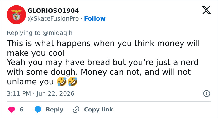 A looksmaxxer clavicular review by GLORIOSO1904 on Twitter talking about how money does not make you cool A looksmaxxer clavicular review by GLORIOSO1904 on Twitter talking about how money does not make you cool