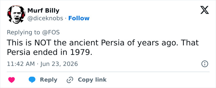 A social media user comments on the Iran World Cup locker room note, adding to the viral frenzy.