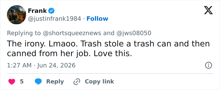 A screenshot of a tweet from Frank making an ironic comment about the JPMorgan exec. A screenshot of a tweet from Frank making an ironic comment about the JPMorgan exec.