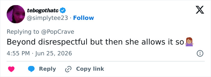 A social media post on disrespecting Rihanna with a racy comment.