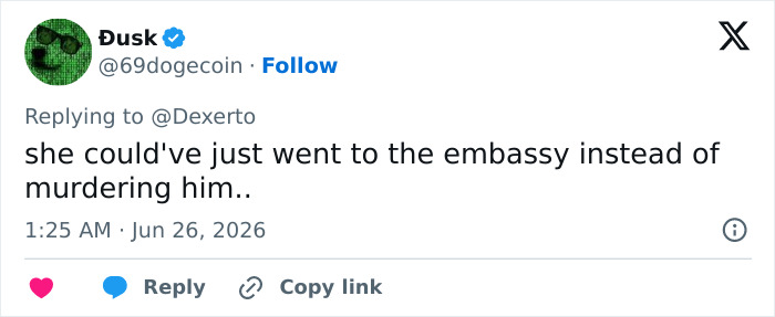 A tweet discussing an influencer arrested in Dubai on grave charges, specifically about avoiding m****r.