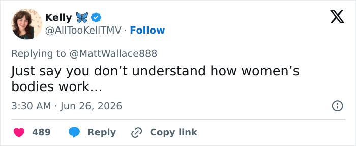 Screenshot of a tweet about women's bodies in response to rumors about Taylor Swift pregnant.