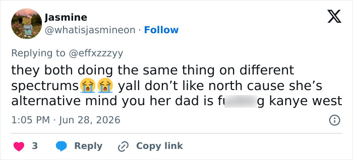 Blue Ivy and North West: X post on Kim Kardashian parenting debate.