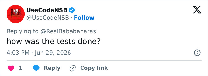 A tweet by UseCodeNSB asks how tests were done, in reference to identifying the frozen body Green Boots in Mount Everest.