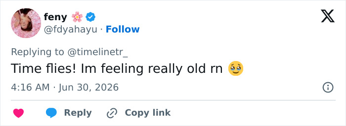 A fan reacts to Thylane Blondeau's wedding news on social media, feeling old.