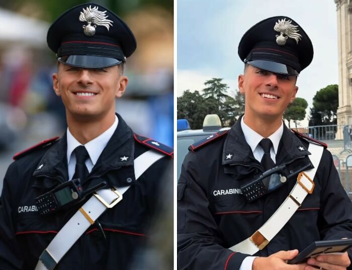 This Photographer Surprised 25 Police Officers And Soldiers By Handing Them Free Portraits He Had Just Taken