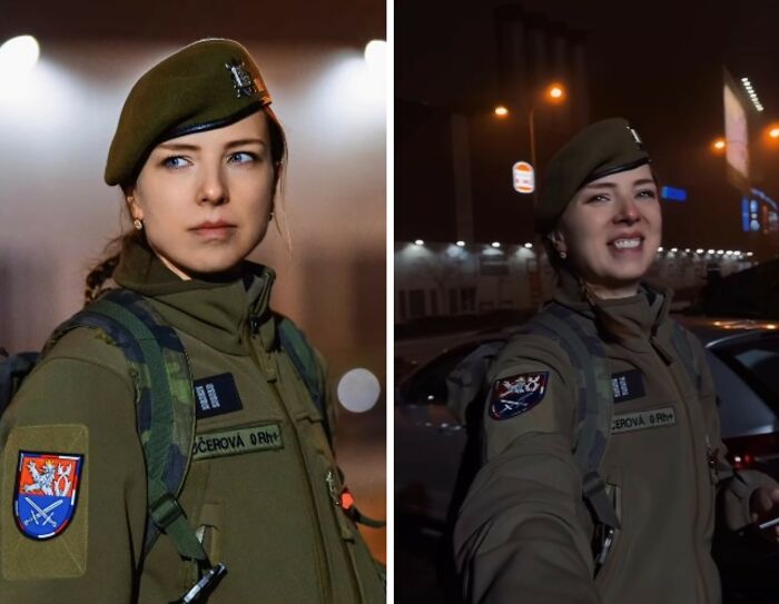 This Photographer Surprised 25 Police Officers And Soldiers By Handing Them Free Portraits He Had Just Taken