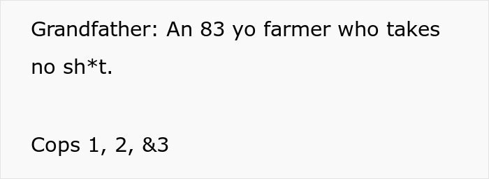 Screenshot introducing the grandfather, an 83-year-old farmer, in the entitled mom reality check narrative. Screenshot introducing the grandfather, an 83-year-old farmer, in the entitled mom reality check narrative.