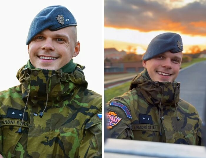 This Photographer Surprised 25 Police Officers And Soldiers By Handing Them Free Portraits He Had Just Taken