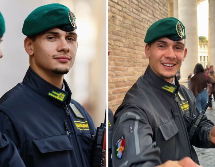 This Photographer Surprised 25 Police Officers And Soldiers By Handing Them Free Portraits He Had Just Taken