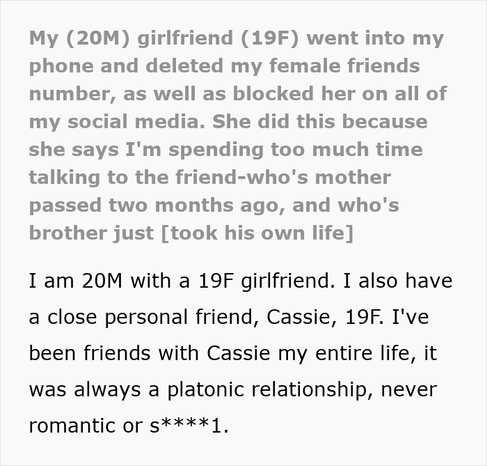 Woman Can't Believe Boyfriend Supports Female Friend In Her Time Of Need, Does Something Drastic