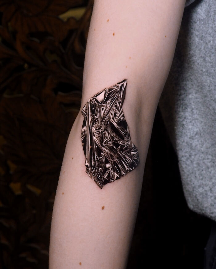 Crumpled Chrome Foil