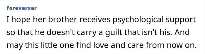 A comment about a biker finding baby crawling out at night and mom's motives.