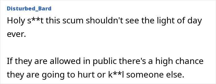 Comment expressing hatred toward Australia's youngest offender and fear of public danger