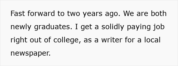 Text excerpt about new graduates and writer's first job Text excerpt about new graduates and writer's first job