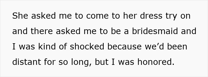 A woman is shocked to be asked to be a bridesmaid, highlighting a sister marrying into a racist family. A woman is shocked to be asked to be a bridesmaid, highlighting a sister marrying into a racist family.