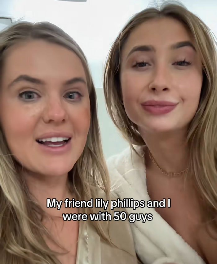 Two women discussing the Lily Phillips Backdoor Challenge and its impact on marriage.