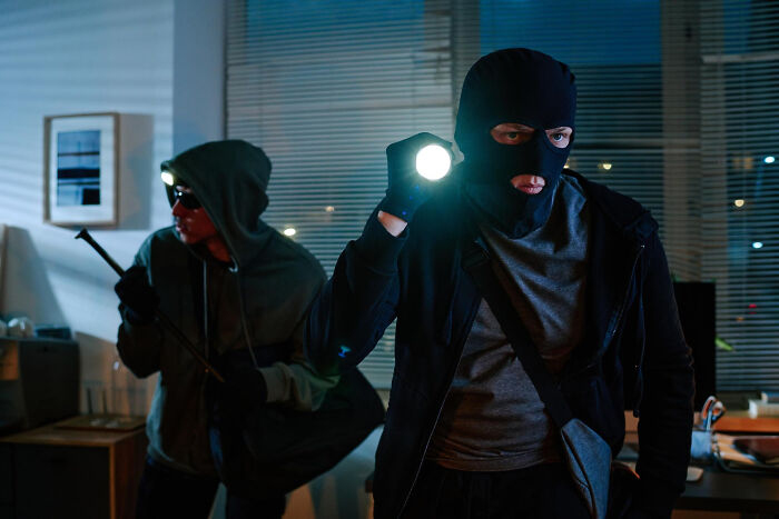 Masked burglars breaking into home revealing family secrets