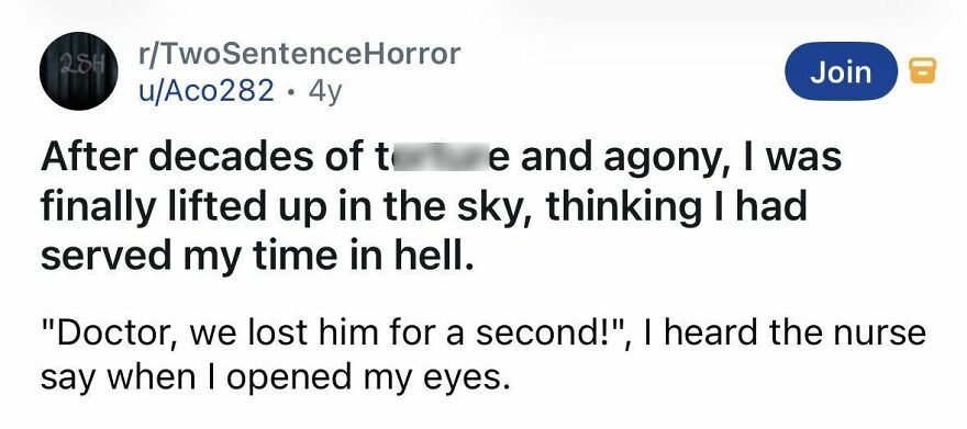 Spine-chilling story about lifting up in the sky after decades of torment and agony.