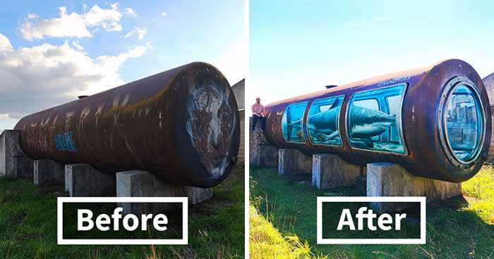 29 Street Art Transformations By Nuno Miles That Turn Buildings Into Hyperrealistic Art