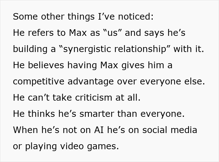 Man believes AI gives competitive advantage but can't take criticism and plays games Man believes AI gives competitive advantage but can't take criticism and plays games