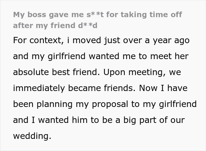 Text excerpt about grief and workplace conflict with a boss Text excerpt about grief and workplace conflict with a boss