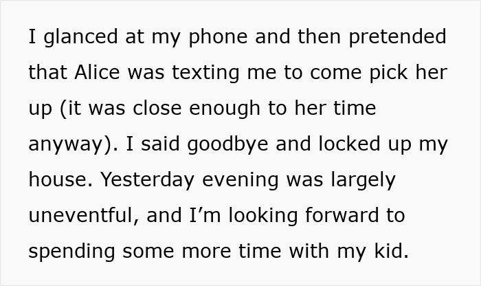 Text snippet: Hubby trying to escape wife's creepy friend, who is plotting to steal him away.