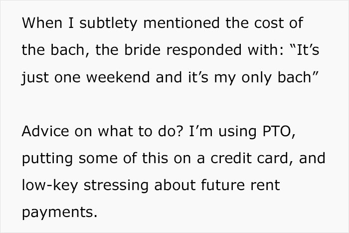 &ldquo;In This Economy?&rdquo;: Friend&rsquo;s Wedding Turns Into A Financial Nightmare For One Bridesmaid
