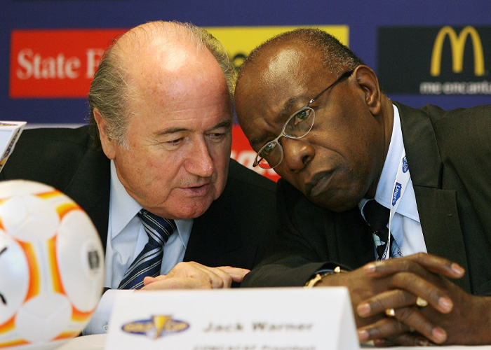 FIFA executives in discussion during World Cup press conference