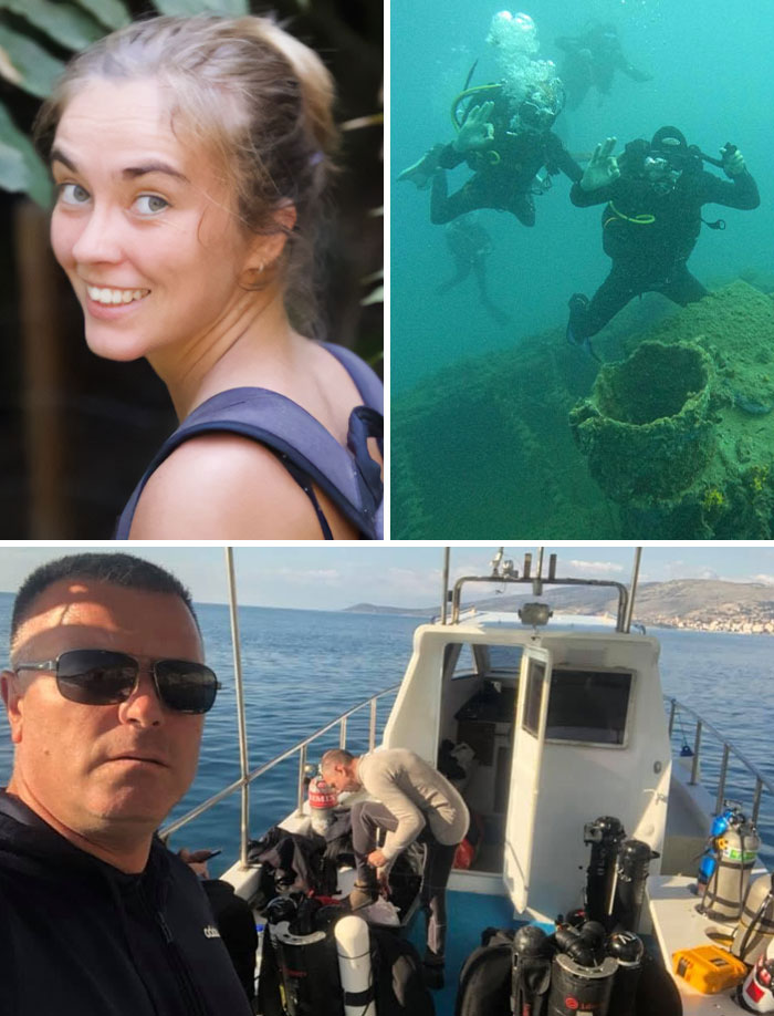 A collage showing a smiling woman, divers underwater, and a man on a boat, representing rookie mistakes that caused tragedies.