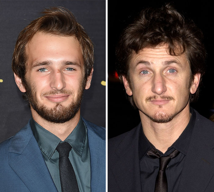 Hopper Penn and Sean Penn, famous dad-son duo, showing their striking resemblance, like clones for Father's Day.