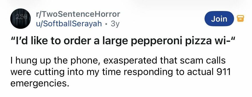 Short horror story about a frustrated call hang-up during 911 emergencies