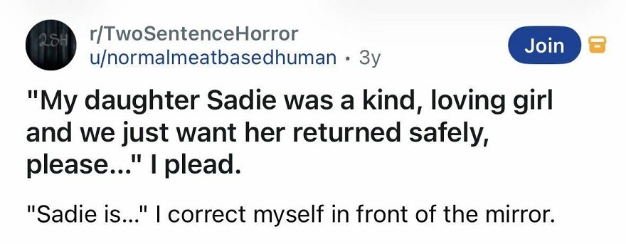 Spine-chilling story pleading for a daughter's safe return with a dark twist