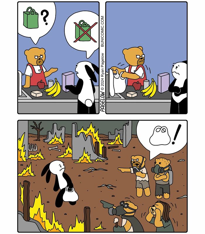 These Bear Characters Star In Hilariously Twisted Comics That Turn Everyday Logic Completely Upside Down (40 Pics)
