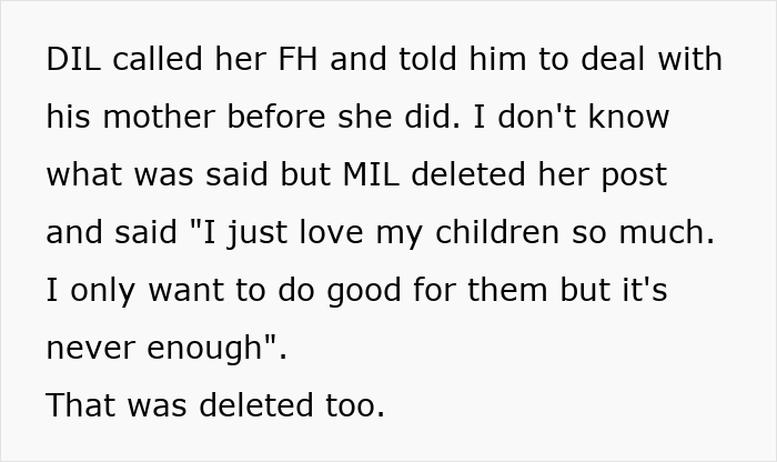 The woman's drunken tantrum leads to her deleting social media posts about the honeymoon trip with her son after family confrontation.