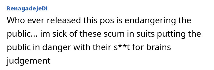 Comment criticizing decision to release Australia's youngest offender and endangering public