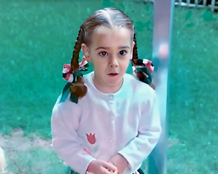 Portrait of a young girl with braided hair representing the vanished 4-year-old girl