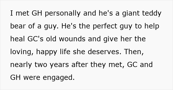 Entitled woman tells sister her wedding is ruining her vacation. Screenshot about engagement after healing from past.