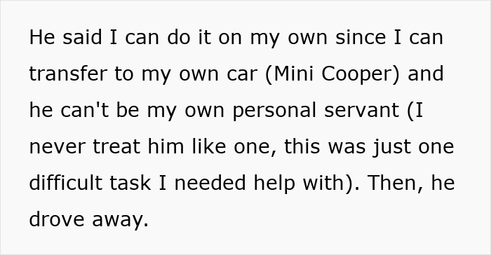 Text about independence and refusal of personal servant in relationship Text about independence and refusal of personal servant in relationship
