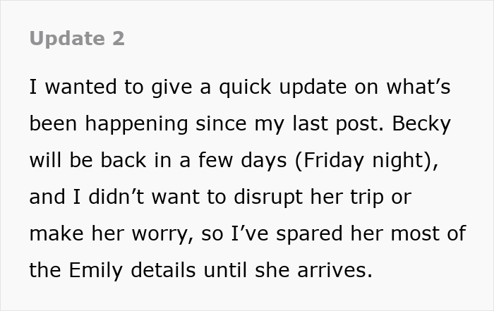 An update about a wife's creepy friend and her plot to steal her hubby by staging a post-intimacy scene.